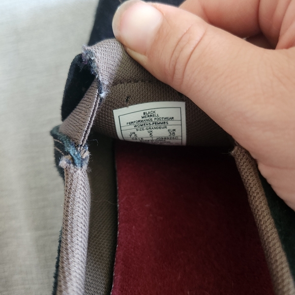 Merrell Kamori Moc Footwear Black Suede Loafers Sz 7.5 - Picture 7 of 8